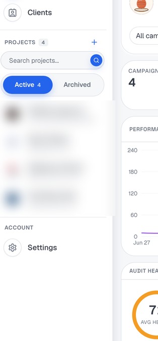 Site health score trend